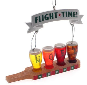"FLIGHT TIME" BEER GLASS ORNAMENT