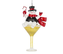 Load image into Gallery viewer, SNOWMAN HAPPY HOUR ORNAMENT
