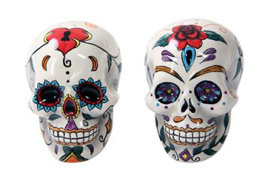 D.O.D. SUGAR SKULL SALT & PEPPER SHAKER SET
