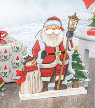 Load image into Gallery viewer, WOODEN SNOWMAN OR SANTA TABLE TOP
