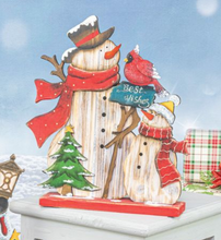 Load image into Gallery viewer, WOODEN SNOWMAN OR SANTA TABLE TOP
