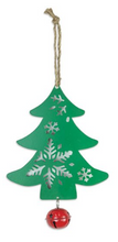 Load image into Gallery viewer, METAL TREE WITH BELL ORNAMENT
