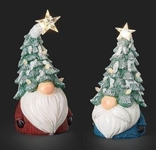 Load image into Gallery viewer, LIGHTED TREE HAT GNOME WITH STAR FIGURE
