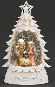 LIGHTED HOLY FAMILY SHIMMER TREE