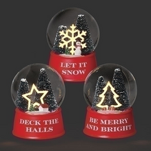 Load image into Gallery viewer, LIGHTED CHRISTMAS DOME  -  SNOWFLAKE, TREE, STAR
