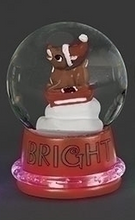 Load image into Gallery viewer, LIGHTED MINI DOMES NEON RINGS RUDOLPH THEMED
