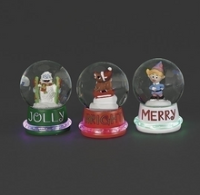 Load image into Gallery viewer, LIGHTED MINI DOMES NEON RINGS RUDOLPH THEMED
