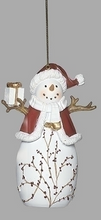 Load image into Gallery viewer, BERRY SNOWMAN ORNAMENT

