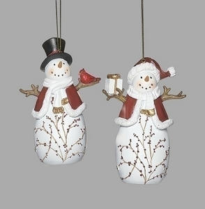 BERRY SNOWMAN ORNAMENT