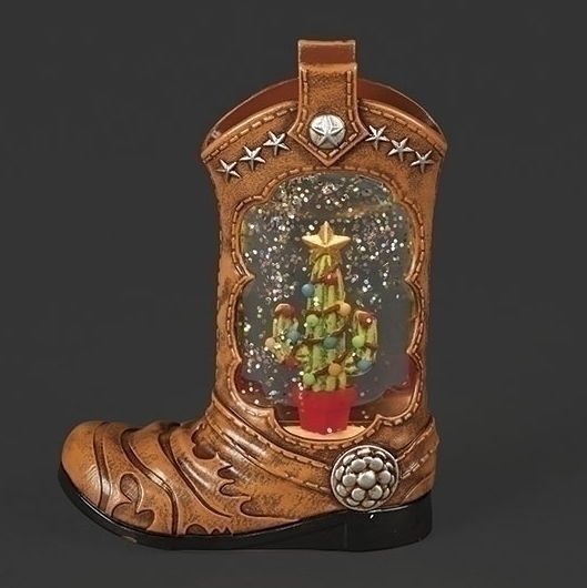 LIGHTED CHRISTMAS CACTUS BOOT SHIMMER