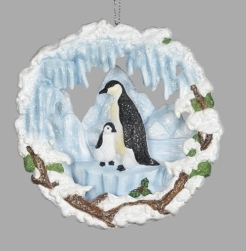 PENGUIN ORNAMENT ICICLE WREATH