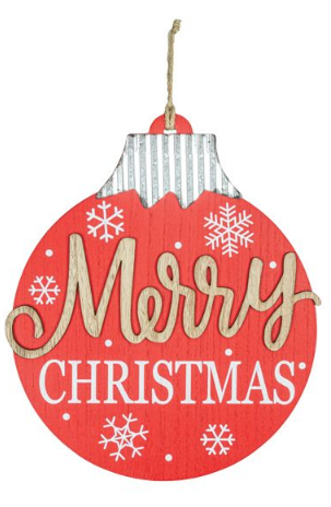 BELIEVE OR MERRY WOODEN ORNAMENT HANGER