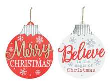 Load image into Gallery viewer, BELIEVE OR MERRY WOODEN ORNAMENT HANGER
