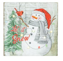 Load image into Gallery viewer, JOY SNOWMAN CARDINAL LIGHT UP
