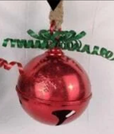 METALLIC GREEN RED ROUND BELL