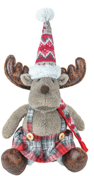 JOLLY PLAID MOOSE SITTER