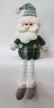 Load image into Gallery viewer, EVERGREEN SANTA OR SNOWMAN BUTTON LEG
