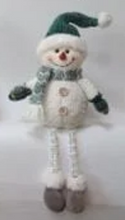 Load image into Gallery viewer, EVERGREEN SANTA OR SNOWMAN BUTTON LEG
