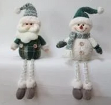 Load image into Gallery viewer, EVERGREEN SANTA OR SNOWMAN BUTTON LEG
