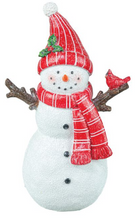 Load image into Gallery viewer, SCARFED CARDINAL SNOWMAN TABLETOP
