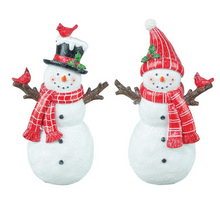 Load image into Gallery viewer, SCARFED CARDINAL SNOWMAN TABLETOP
