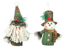 Load image into Gallery viewer, FRONTIER SANTA OR SNOWMAN ORNAMENT
