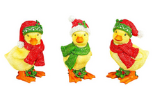 Load image into Gallery viewer, HOLLY JOLLY KNIT SCARF DUCKLINGS
