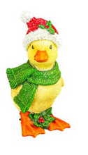 Load image into Gallery viewer, HOLLY JOLLY KNIT SCARF DUCKLINGS
