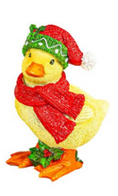 Load image into Gallery viewer, HOLLY JOLLY KNIT SCARF DUCKLINGS
