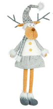 Load image into Gallery viewer, FROSTED FOREST REINDEER DANGLE LEG SITTER
