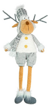 Load image into Gallery viewer, FROSTED FOREST REINDEER DANGLE LEG SITTER
