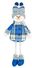 Load image into Gallery viewer, WINTER BLUES SNOWMAN BEAD LEG SITTER
