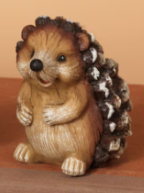 Load image into Gallery viewer, HEDGEHOG WITH GLITTER FIGURINE - SMALL

