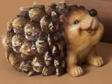 Load image into Gallery viewer, HEDGEHOG WITH GLITTER FIGURINE - MEDIUM
