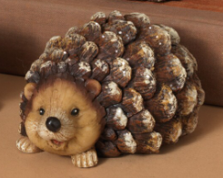 HEDGEHOG WITH GLITTER FIGURINE - MEDIUM