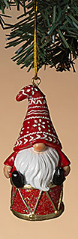 HOLIDAY GNOME ON DRUM ORNAMENT