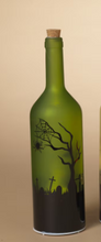 Load image into Gallery viewer, LIGHTED GLASS HALLOWEEN BOTTLE WITH ROTATING PROJECTING FUNCTION

