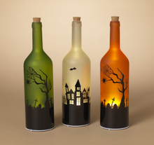 Load image into Gallery viewer, LIGHTED GLASS HALLOWEEN BOTTLE WITH ROTATING PROJECTING FUNCTION
