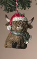 HOLIDAY HIGHLAND COW ORNAMENT