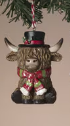 Load image into Gallery viewer, HOLIDAY HIGHLAND COW ORNAMENT
