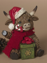 Load image into Gallery viewer, HOLIDAY HIGHLAND COW WITH GIFT
