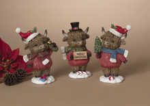 Load image into Gallery viewer, STANDING HOLIDAY HIGHLAND COW
