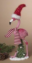 Load image into Gallery viewer, HOLIDAY FLAMINGO FIGURINE
