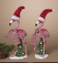 Load image into Gallery viewer, HOLIDAY FLAMINGO FIGURINE
