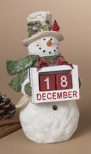 Load image into Gallery viewer, HOLIDAY SNOWMAN HOLDING COUNTDOWN CALENDAR
