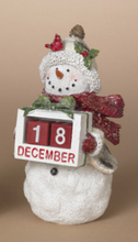 Load image into Gallery viewer, HOLIDAY SNOWMAN HOLDING COUNTDOWN CALENDAR
