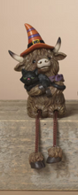 Load image into Gallery viewer, HALLOWEEN HIGHLAND COW SHELF SITTER
