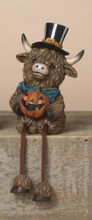 Load image into Gallery viewer, HALLOWEEN HIGHLAND COW SHELF SITTER
