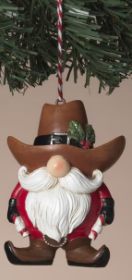 HOLIDAY WESTERN COWBOY GNOME ORNAMENT