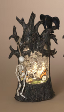 Load image into Gallery viewer, LIGHTED SPINNING WATER GLOBE HAUNTED TREE
